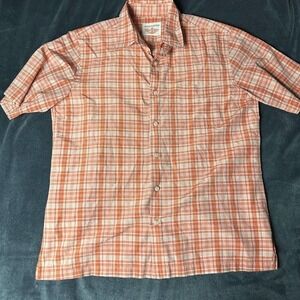 Dockers Plaid Button Up Shirt Short Sleeve Casual Everyday Top‎ Large